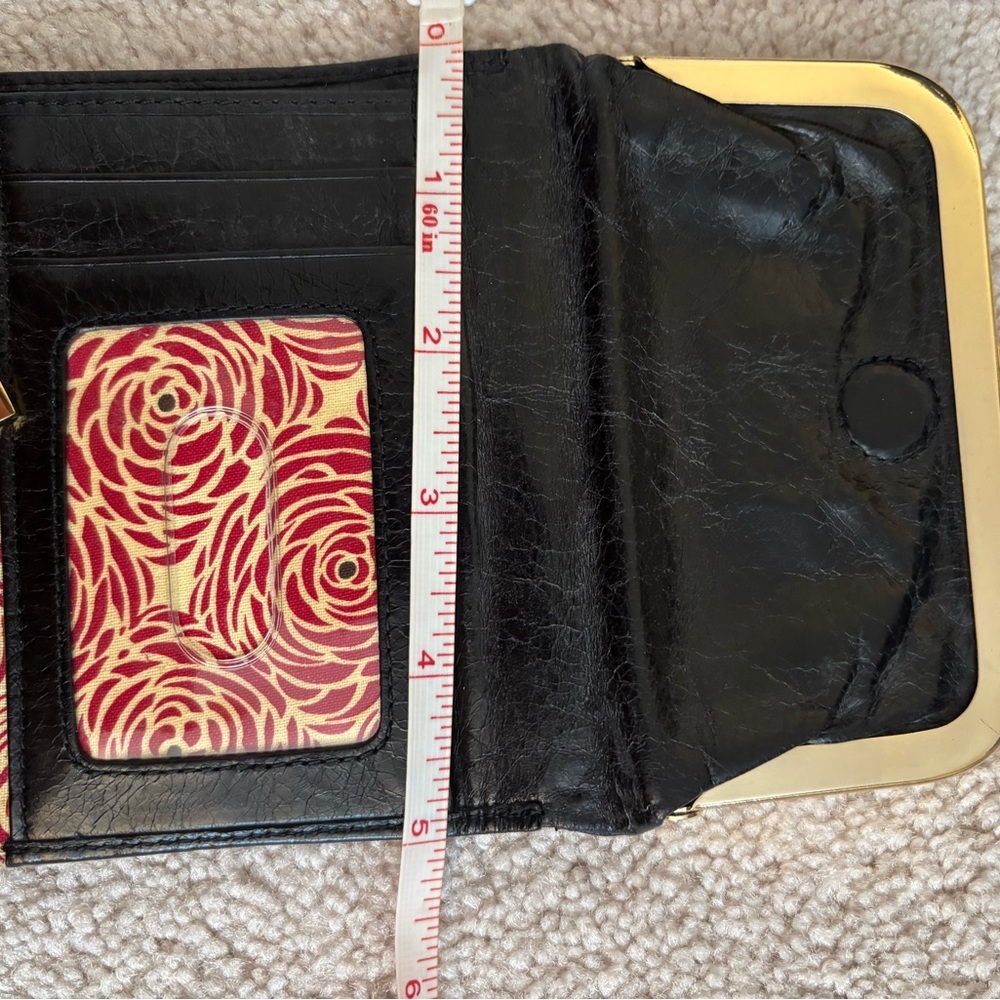 Elegant Black Leather Wallet by HOBO - Picture 9 of 12
